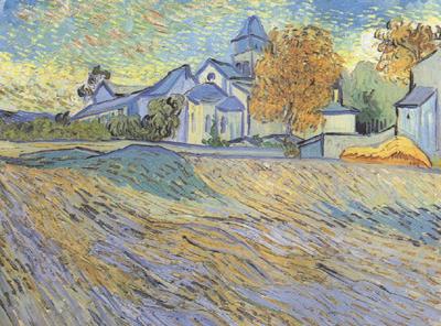 Vincent Van Gogh View of the Church of Saint-Paul de-Mausole (nn04) oil painting picture